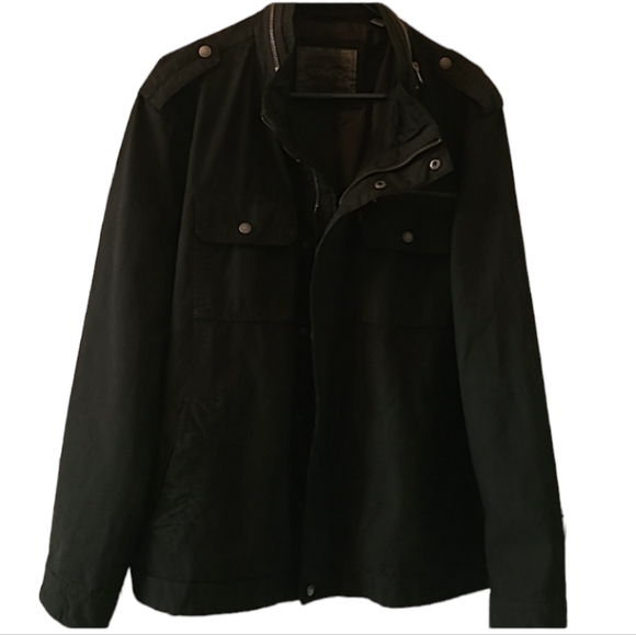 LEVIS MENS BLACK "BIKER" JACKET SIZE XL - Picture 2 of 16